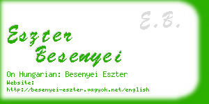 eszter besenyei business card